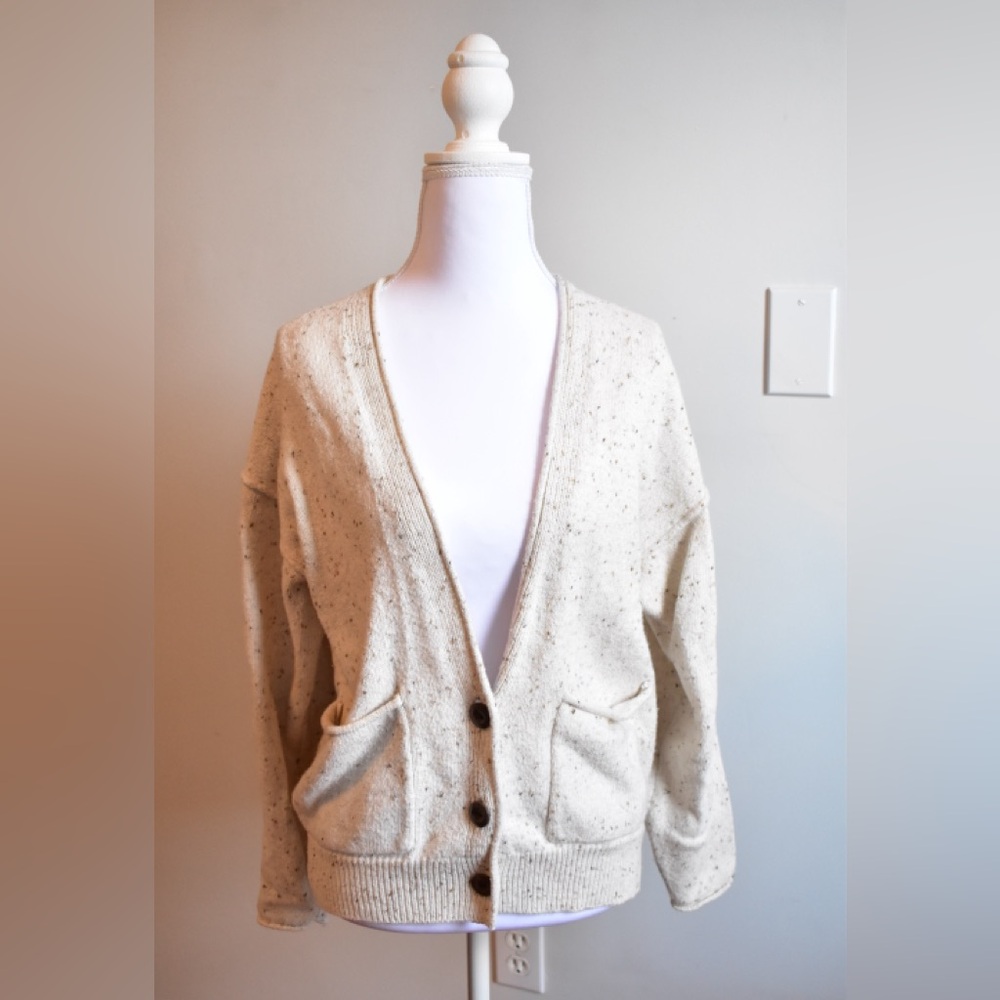 Women's Cream Cardigan Sweater